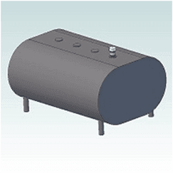 275 Horizontal Home Fuel Oil Tank 